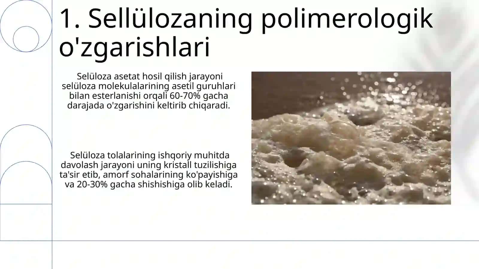 Sellüloza va tabiiy ipakning polimeranologik o'zgarishlari 3