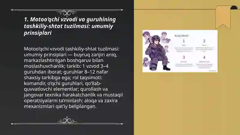 Motoo‘qchi vzvodi va guruhining tashkiliy-shtat tuzilmasi 3