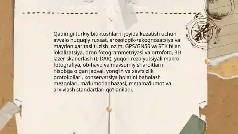 Qadimgi turkiy bitiktoshlar ustida kuzatishlar olib borish 3
