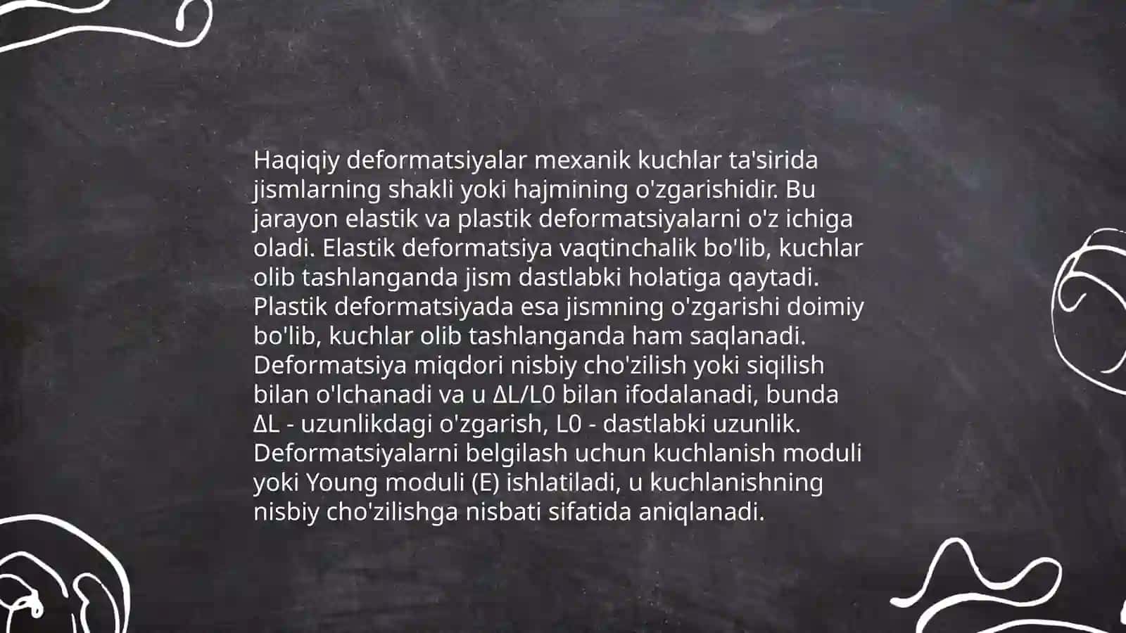 Haqiqiy va shartli deformatsiyalar. Deformatsiyada superpozitsiya prinsipi 3