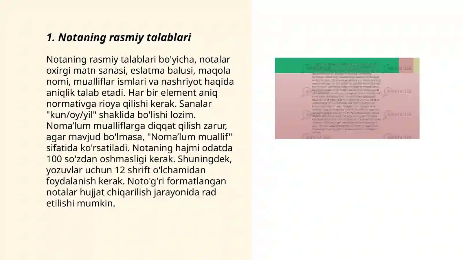 Diplomatik hujjatlar (Nota, Bayonot, Memurandum, Qaydnoma (Protokol) Rasmiy xati, ilova xati 3