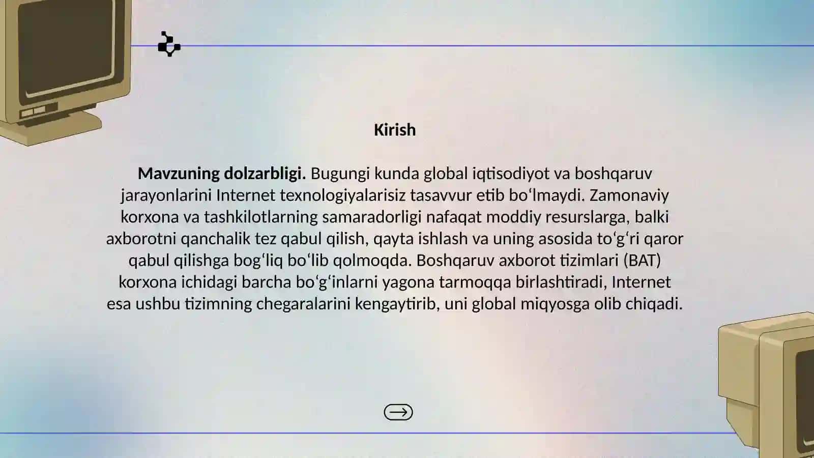“Boshqaruv axborot tizimida Internet” 3