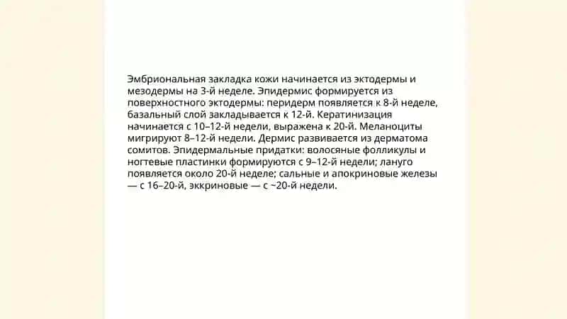 Морфологические и функциональные особенности кожи у детей 3