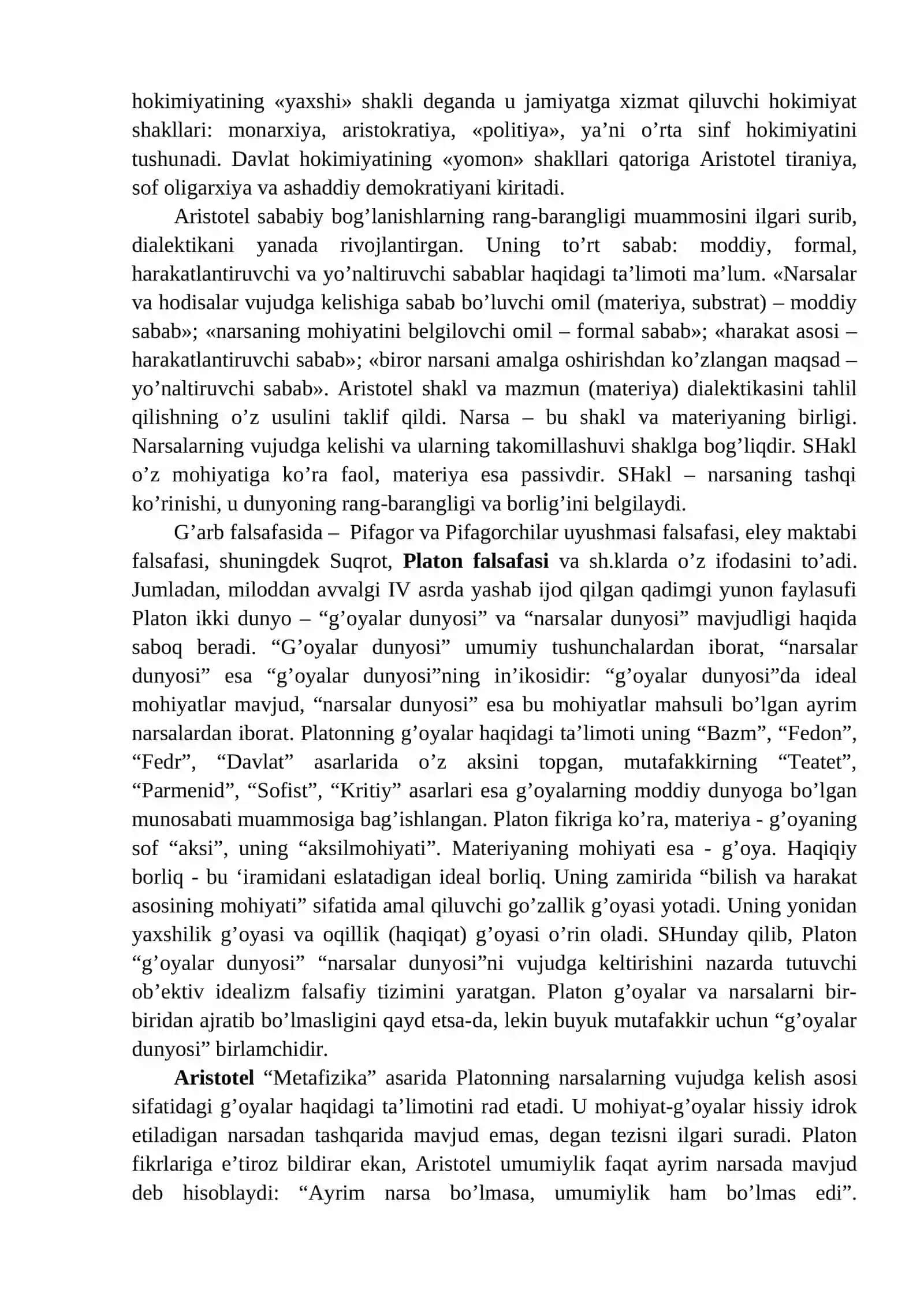 Falsafiy tafakkur taraqqiyoti bosqichlari: G'arb falsafasi (2 soat) 3