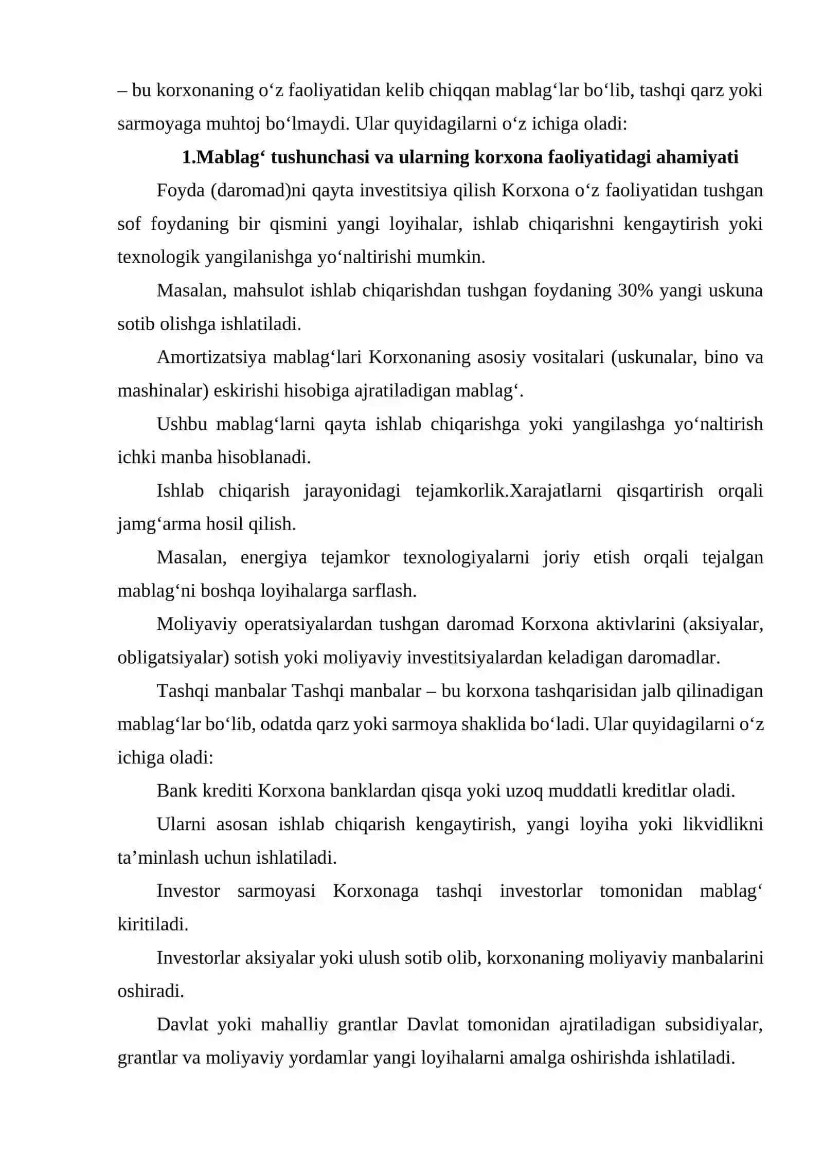 KORXONALARDA O‘Z MABLAG‘LARINI SHAKLLANTIRISHNING ICHKI VA TASHQI MANBALARI. 3