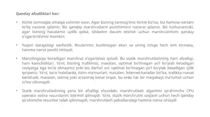 Statik va dinamik marshrutlash 3