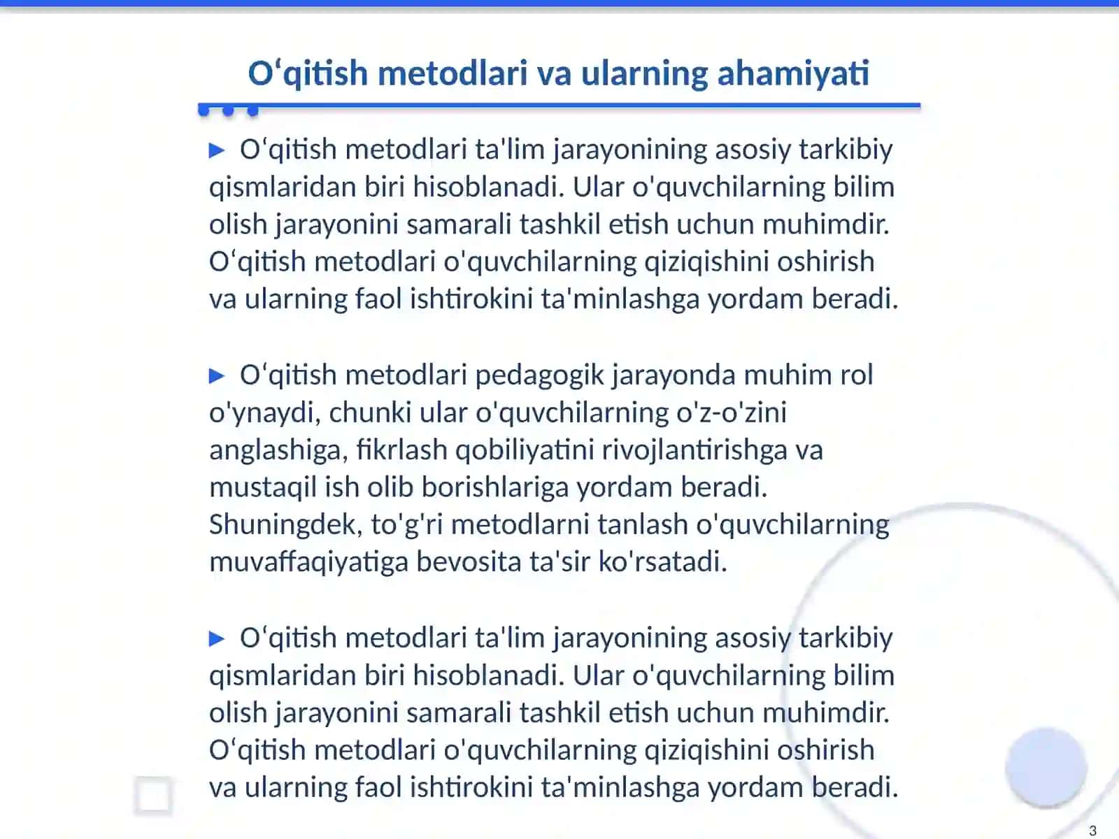 Oʻqitishning amaliy metodlari tasnifi va turlari 3