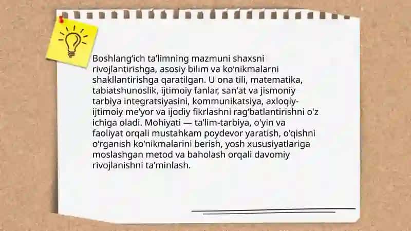 Boshlang'ich ta'lim mazmuni va mohiyati 3
