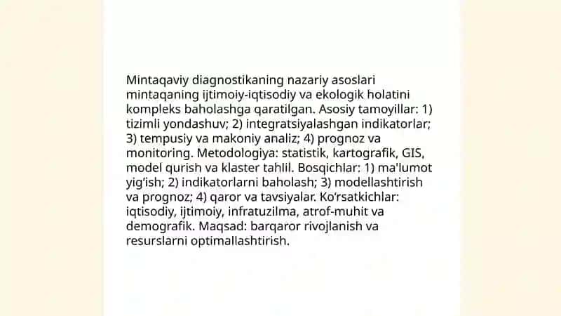 Mintaqaviy diagnostika 3