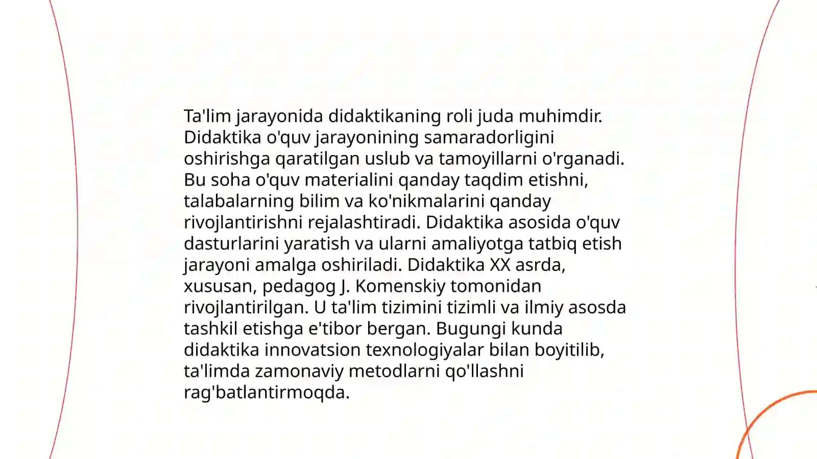 Filologiya va tillarni oʻqitish: oʻzbek tili talim yoʻnalishi 301-guruh talabasi Gulmamatova Mahliyoning Adabiyot oʻqitish metodikasi fanidan mustaqil ishi taqdimoti 3