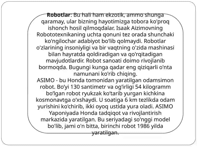 Zamonaviy robototexnika yangiliklari 3