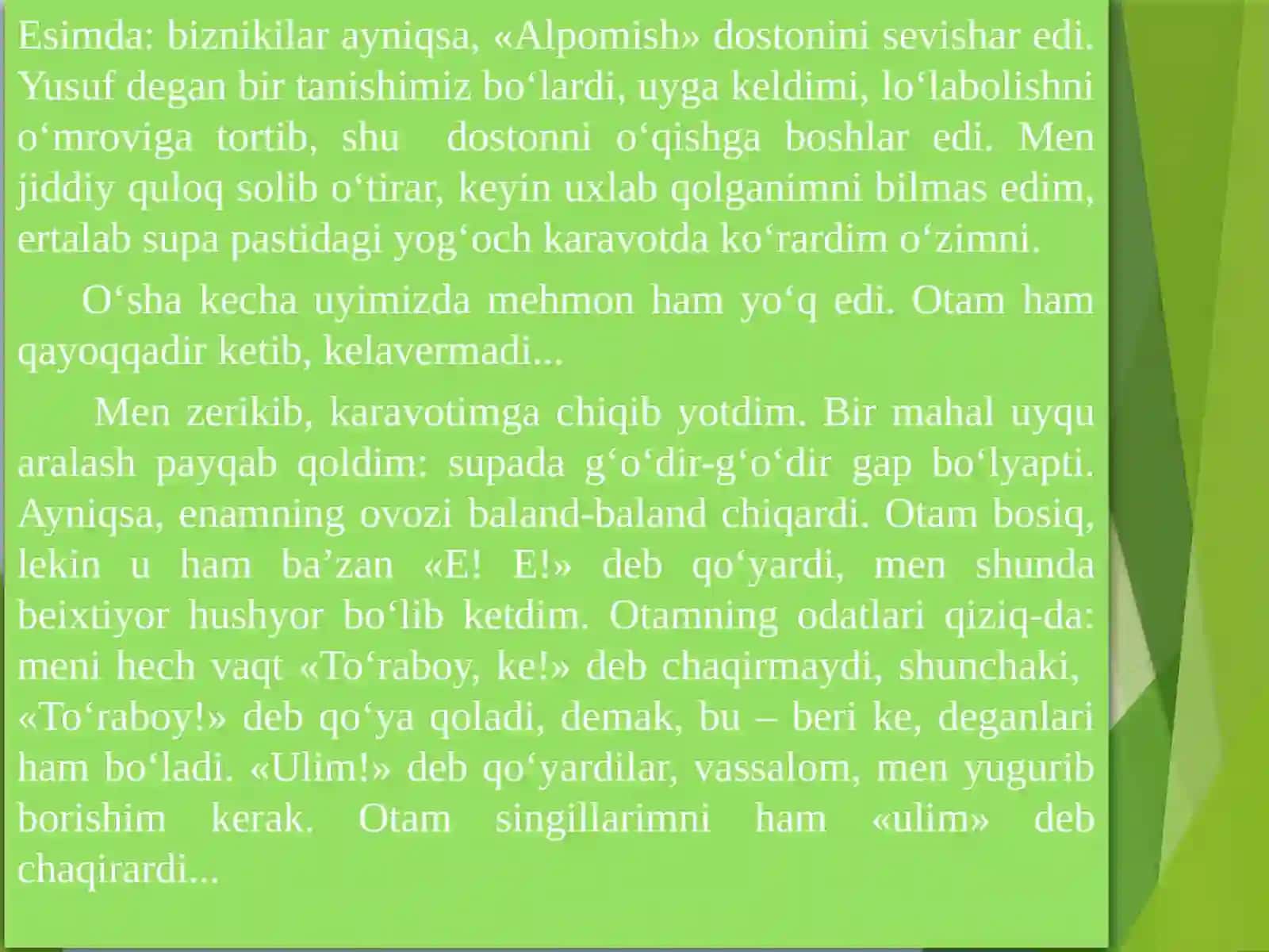 O‘QISH SAVODXONLIGI 3