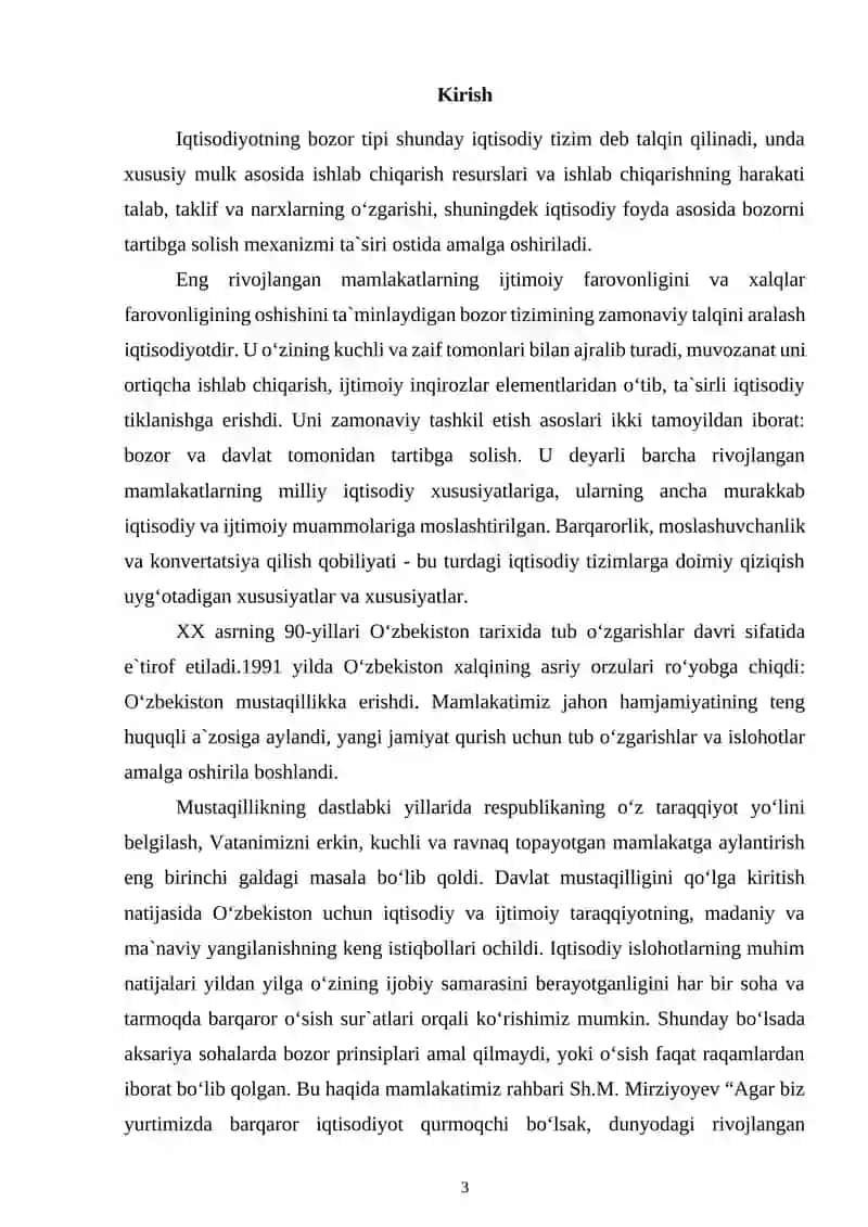 Bozor iqtisodiyotining mazmuni va uning rivojlanishi 3