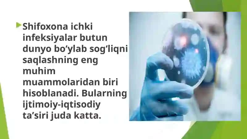 Kasalxona ichi infeksiyalarni kelib chiqishi uchun havoning bakterial ifloslanganligining ahamiyati 3