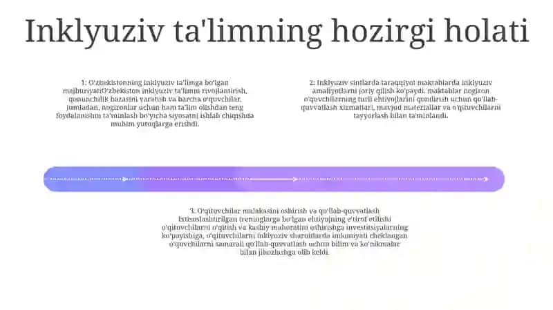 OʻZbekistonda Imkoniyati Cheklangan Bolalar Uchun Inklyuziv TaʼLim 3