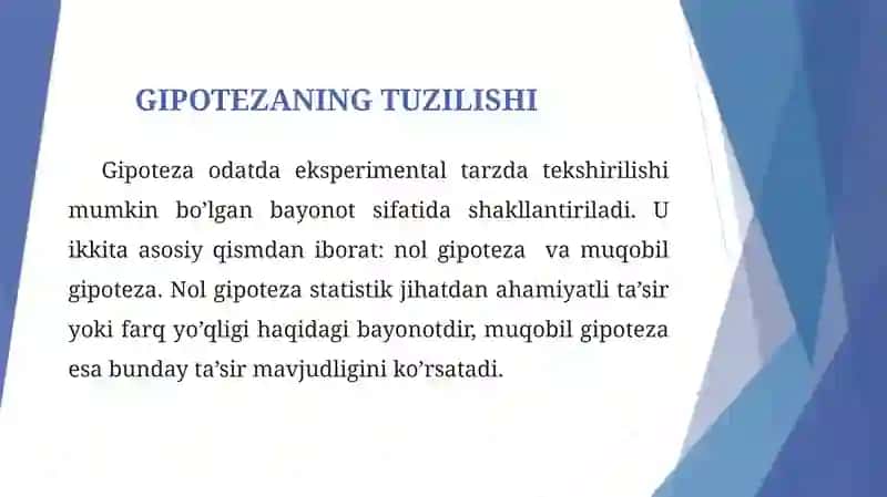 Gipotezaning ilmiy ang'latishdagi o'rni 3
