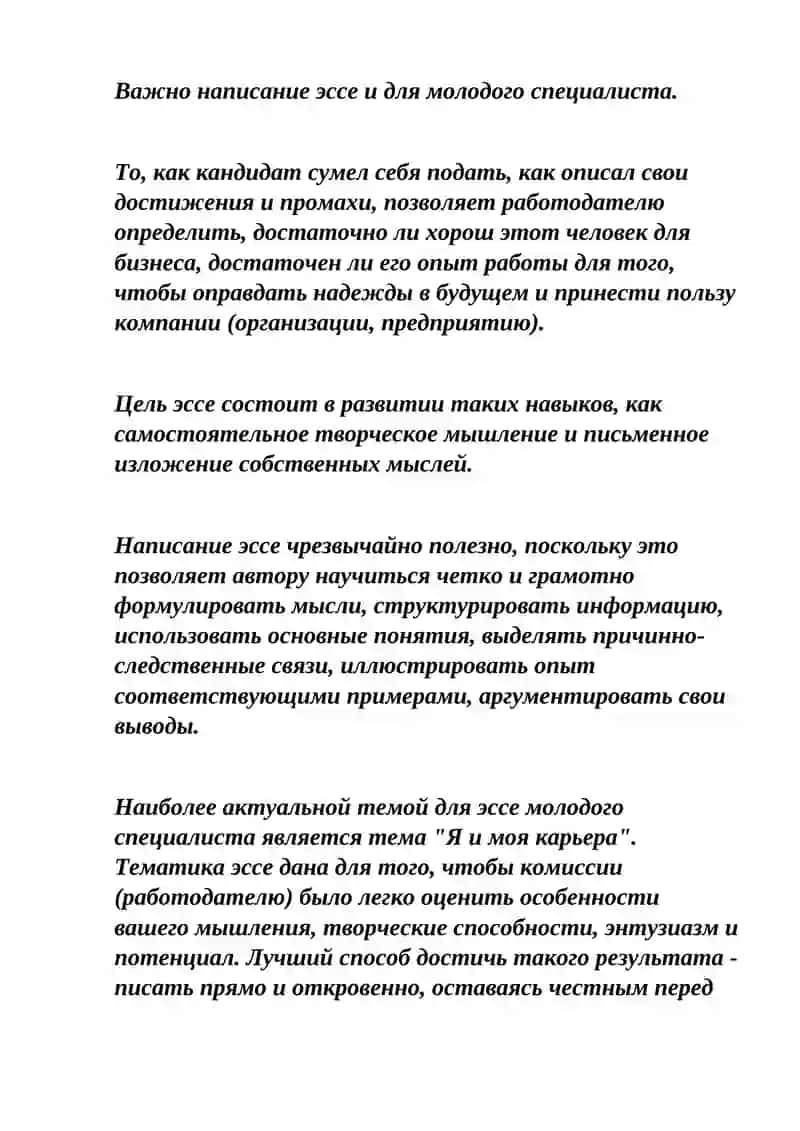Что такое эссе 3