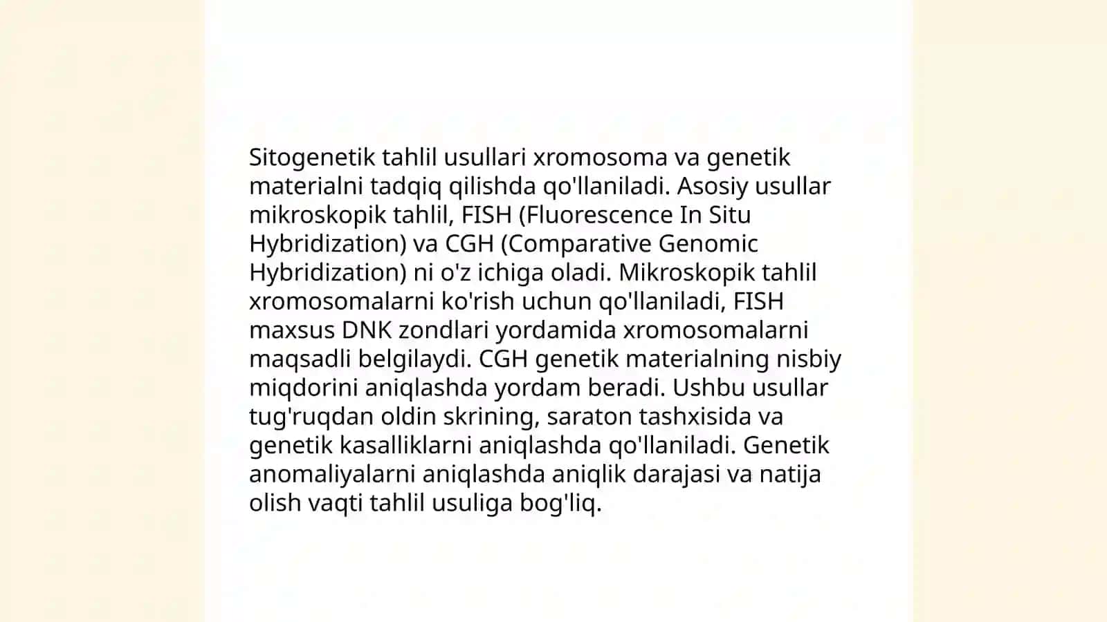 Odam genetikasining oʻrganish usullari 3