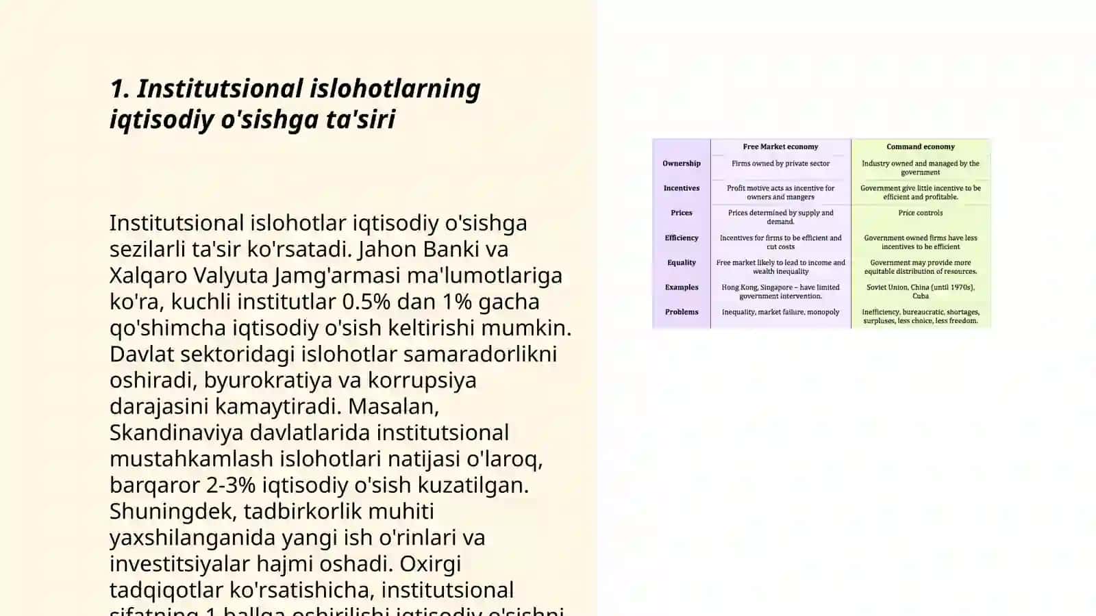 Institutsional ózgarishlar va iqtisodiyotda tarkibiy ózgarishlar 3