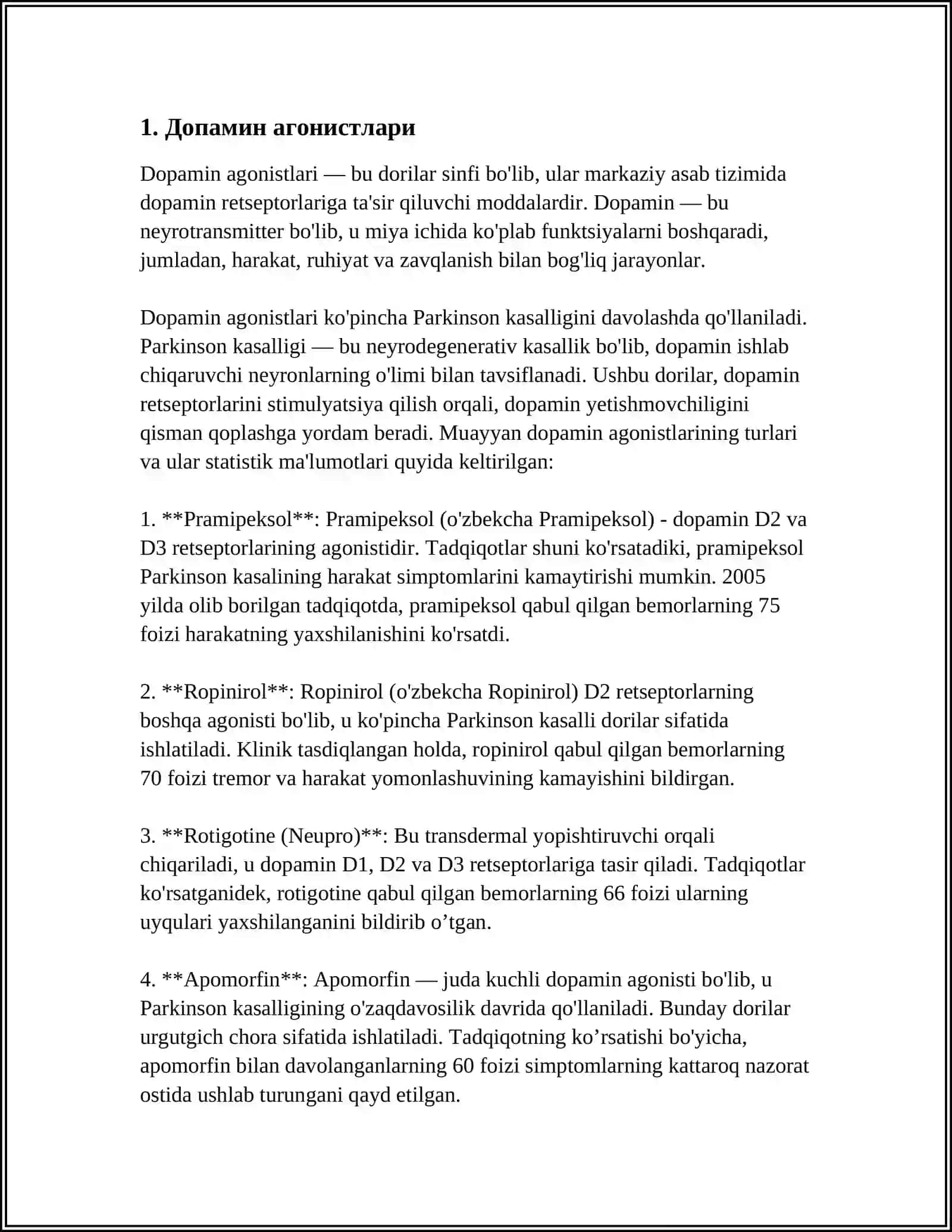 Допамин агонистлари 3