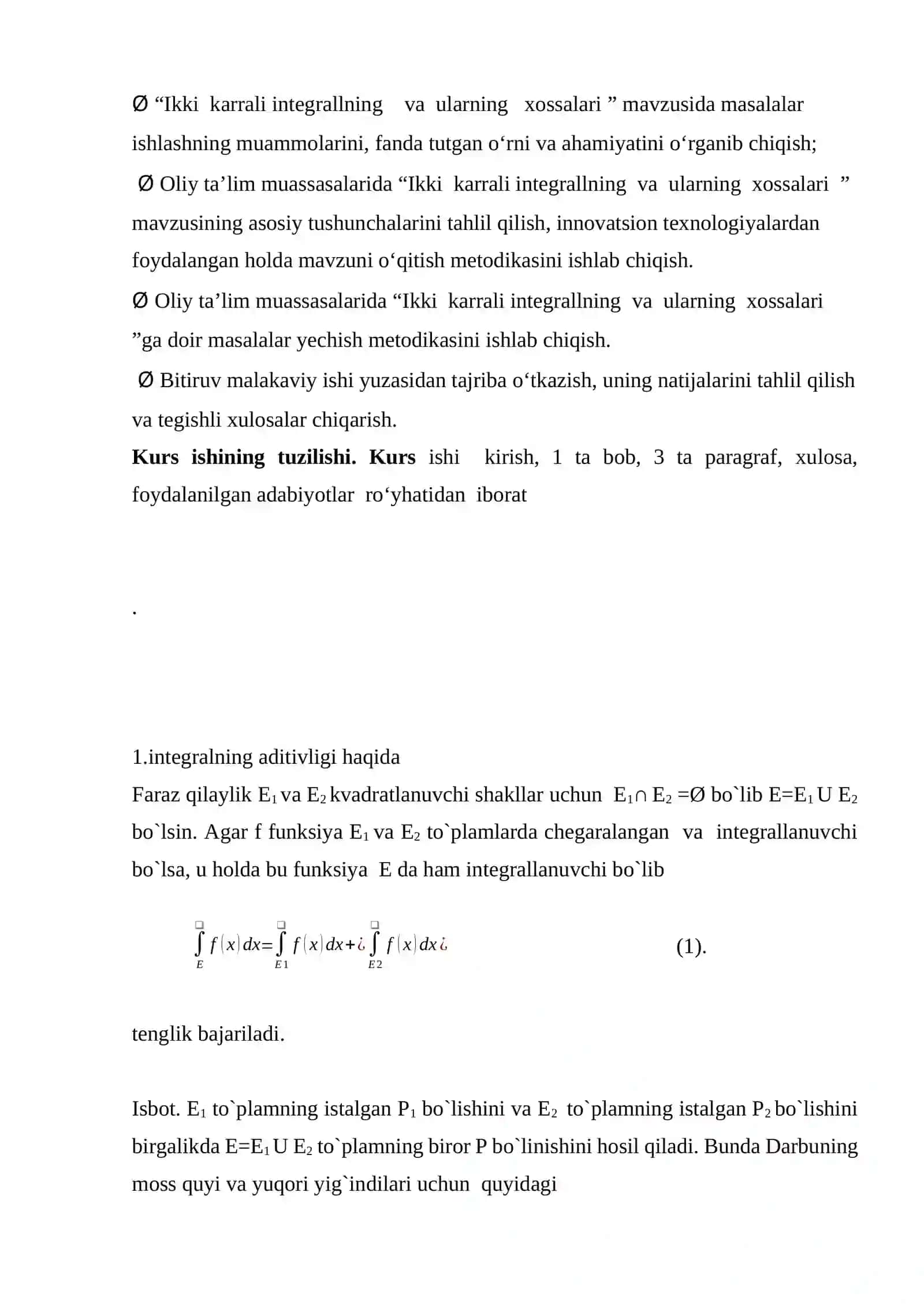 IKKI KARRALI INTEGRAL XOSSALARI 3