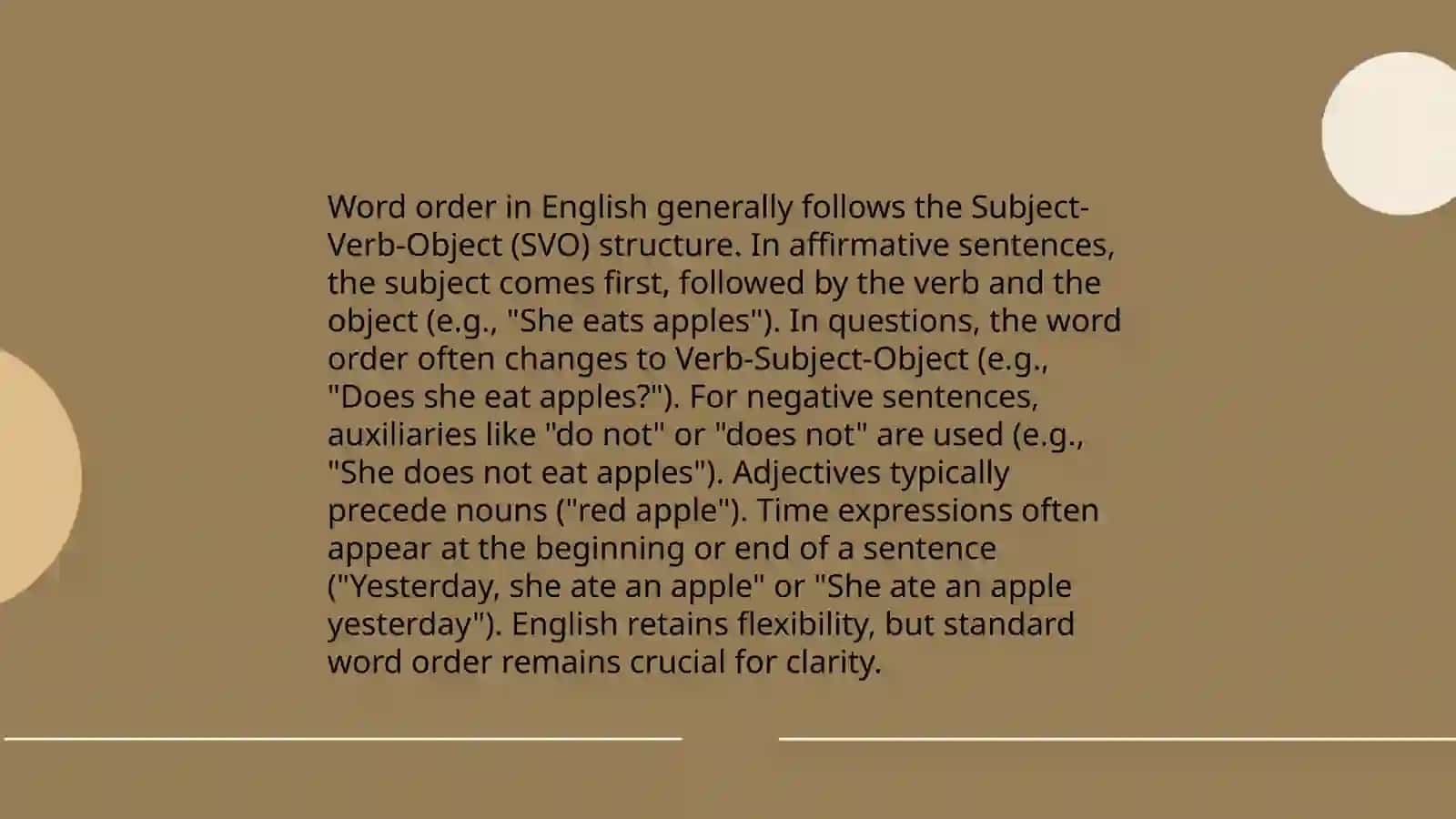 Syntactical typology 3