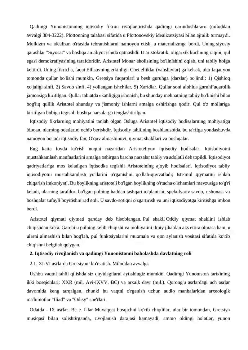 Qadimgi Yunonistondagi iqtisodiy g’oyalar 3