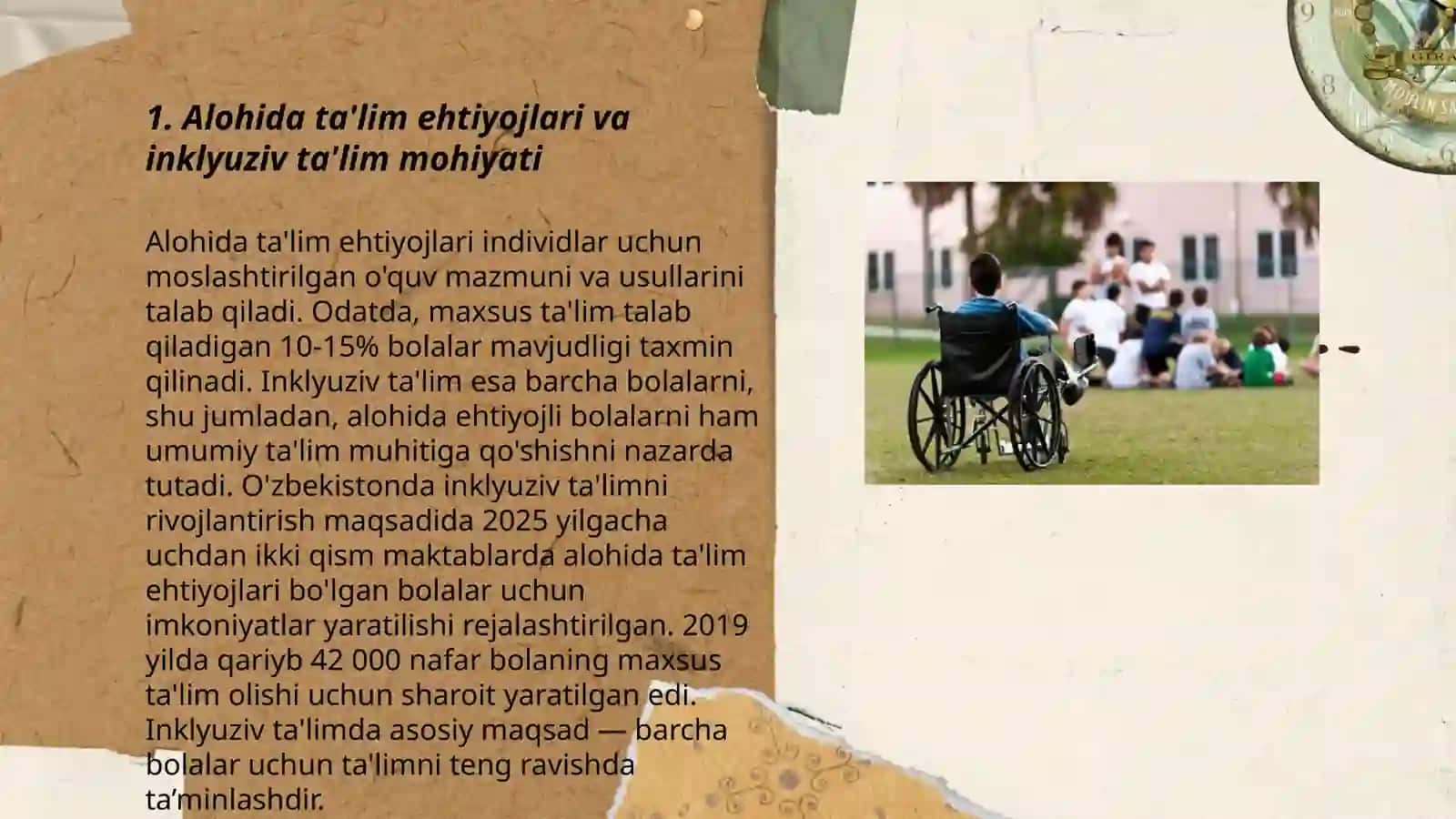 Alohida ta'lim ehtiyojlari bo'lgan bolalarda rivojlanishidagi nuqsonining chuqurligi va tuzilishiga qarab inklyuziya modellarini tanlash 3