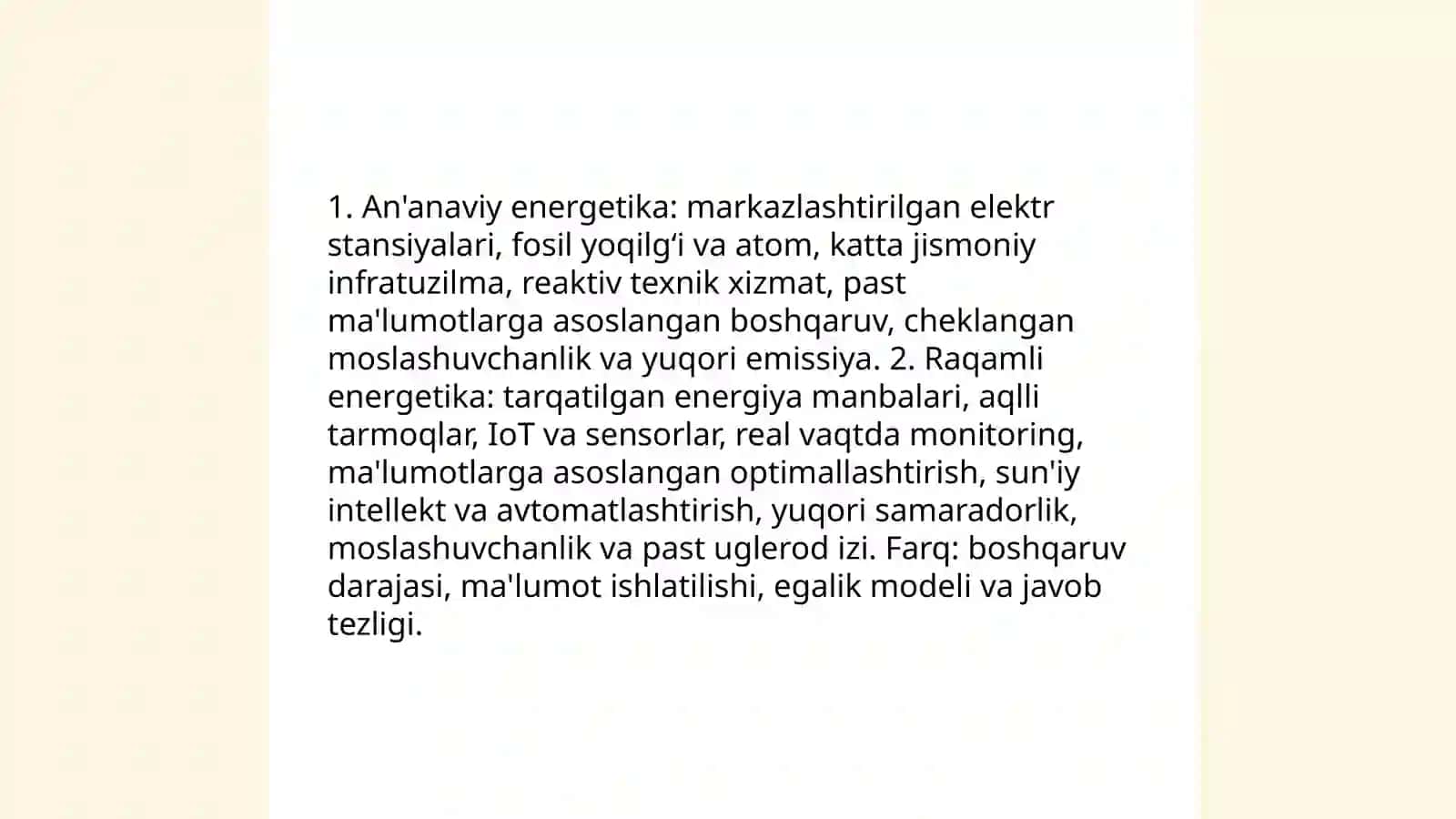 An'anaviy energetikadan raqamli energetikaga oʻtish 3