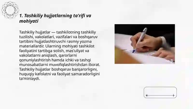 Tashkiliy hujjatlarning vazifasi 3