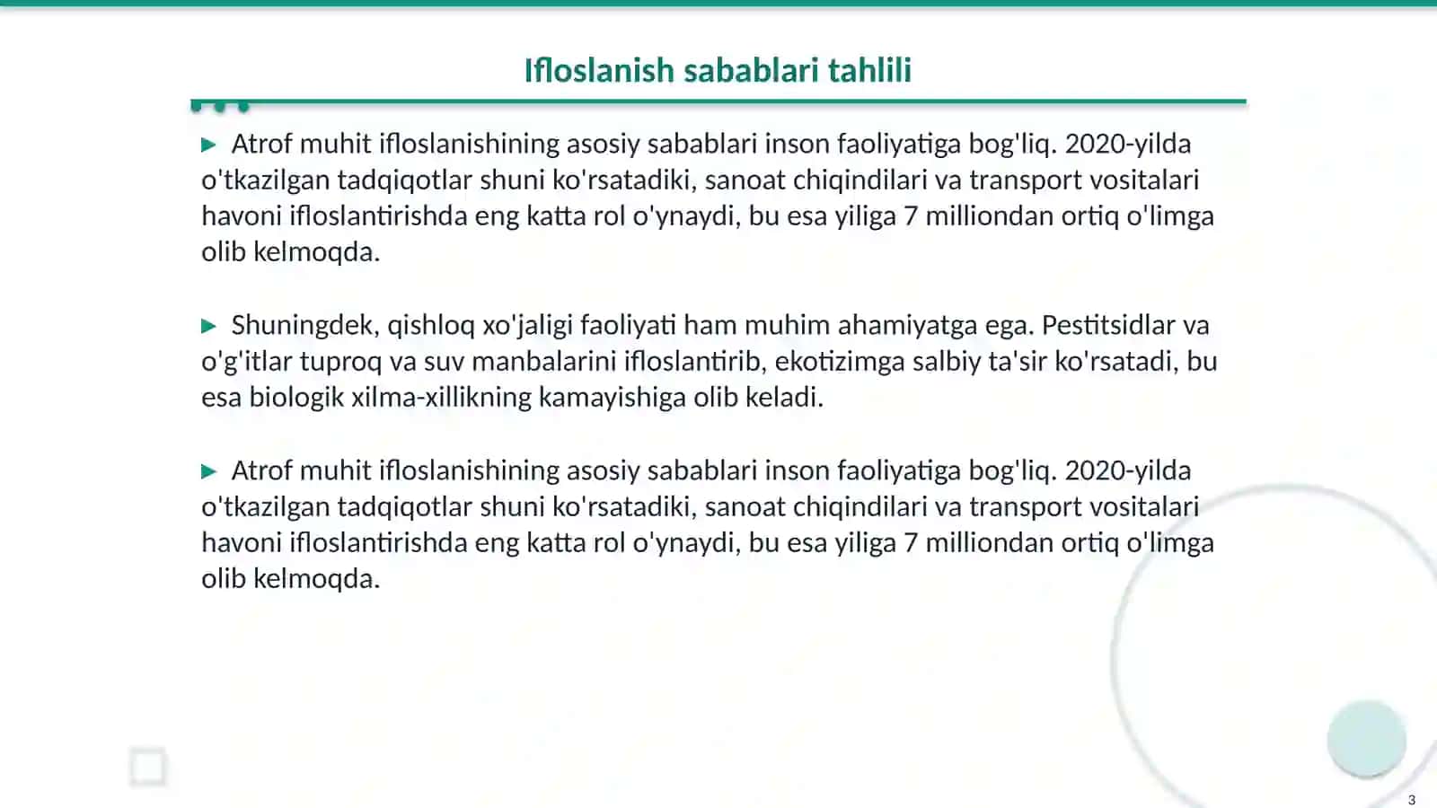 Atrof muhit ifloslanishi 3