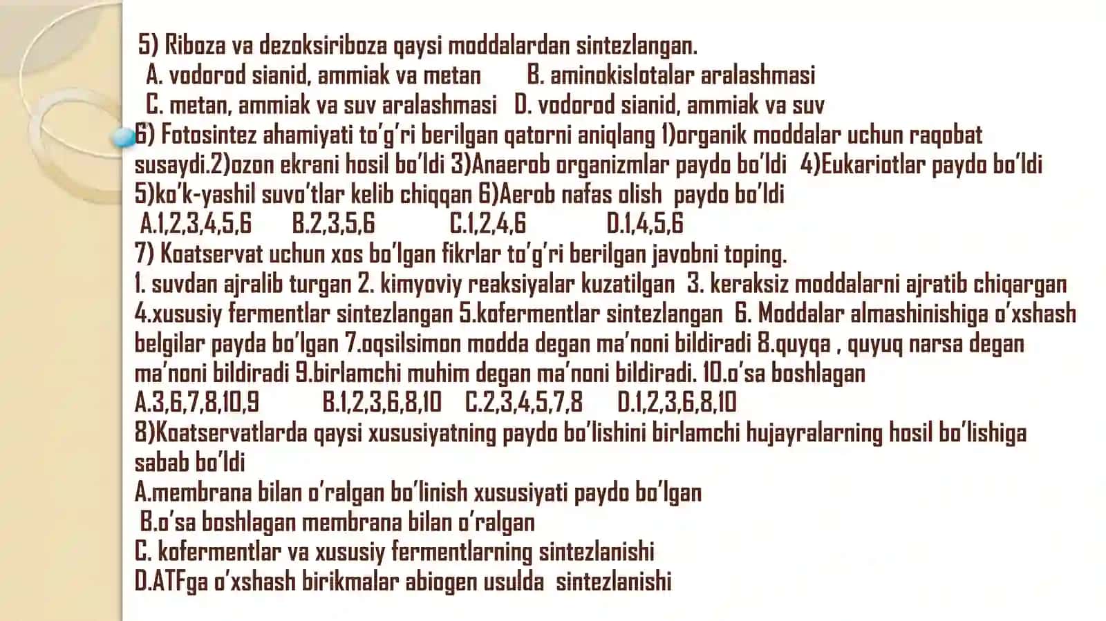 Yerdahayotning paydobo’lishida kimyoviy evolyutsiyon bosqich va busohada qilingan tajribalar 3