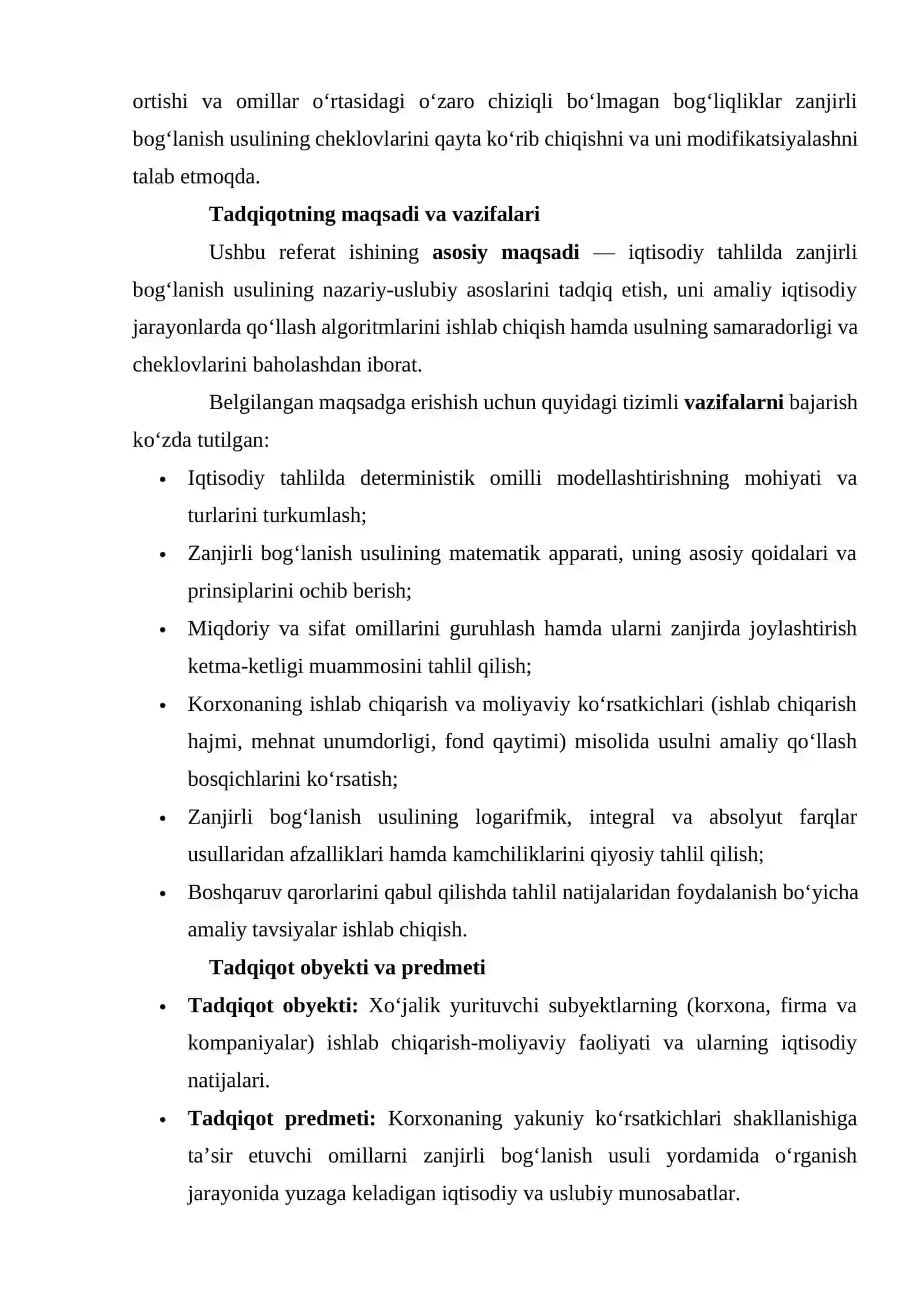 Iqtisodiy tahlilda zanjirli bog‘lanish usulini qo‘llash 3