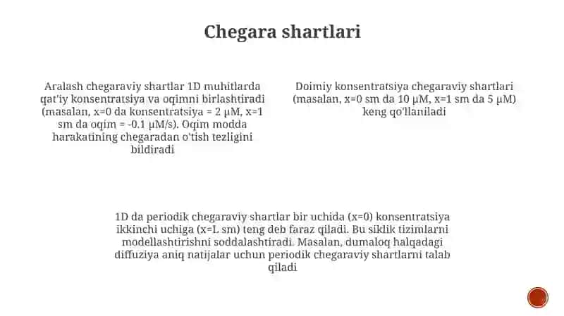 Diffuziya jarayonini modellashtirish 3