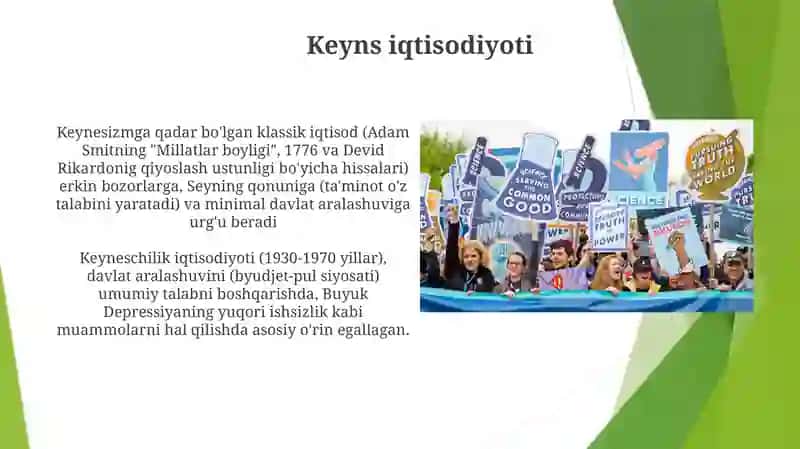 Iqtisodiyot nazariyasining fan sifatida shakllanishidagi asosiy oqimlari 3