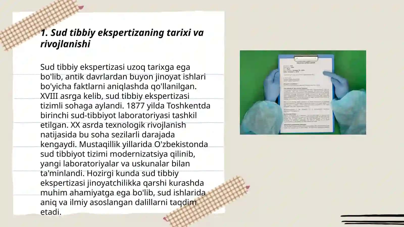 Jinoyat va fuqarolik ishlari bo'yicha sud tibbiy ekspertizasi 3
