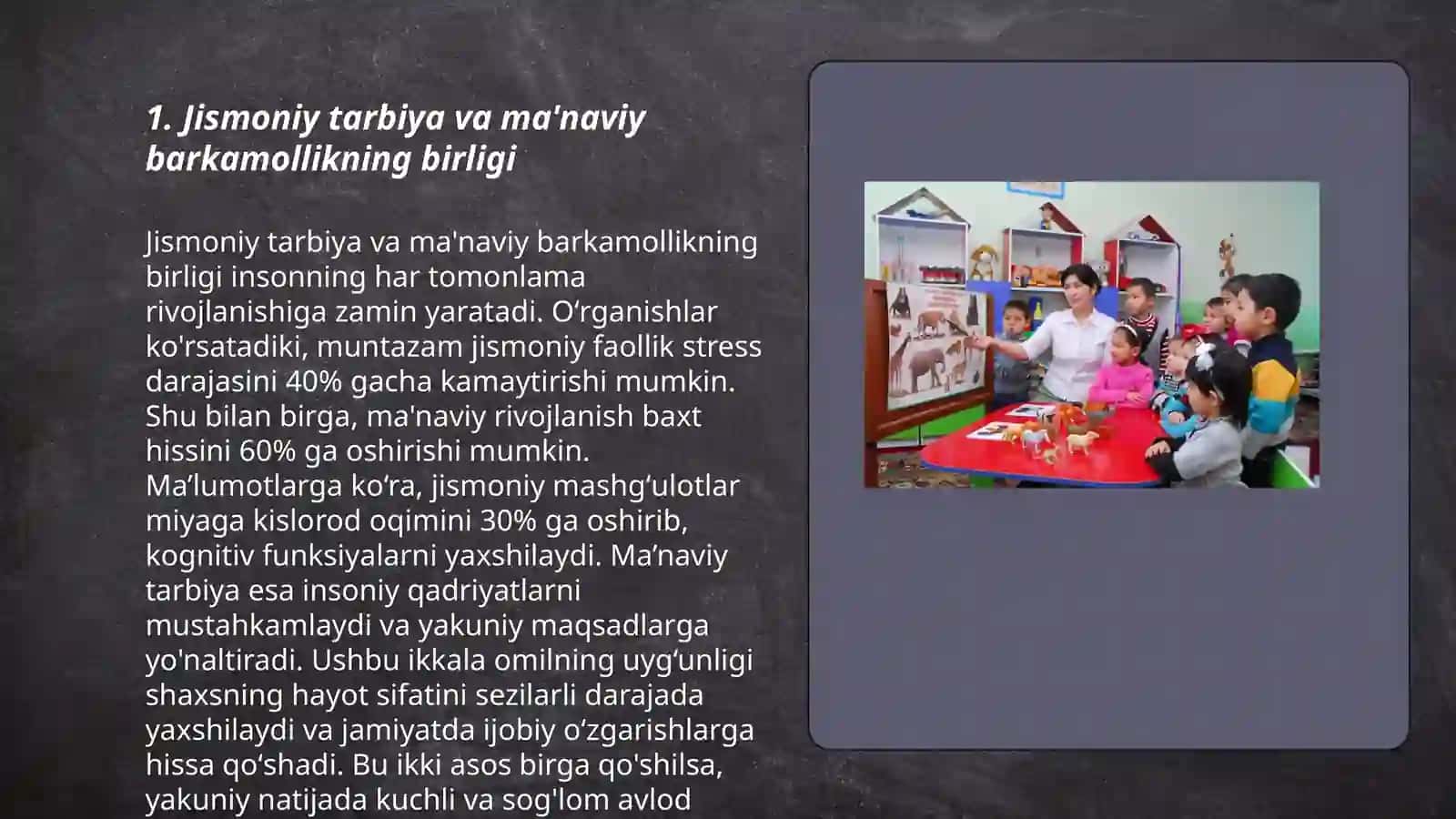 Jismoniy tarbiya jarayonida bolalarni tarbiyalash va oʻqitishning birligi 3