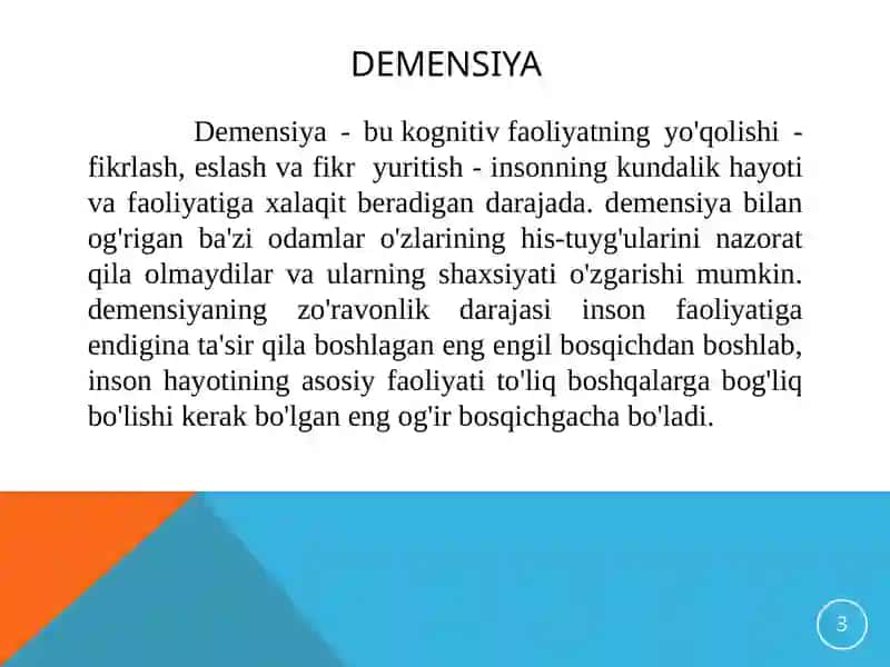 Demensiya 3
