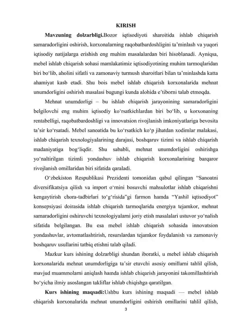 MEBEL ISHLAB CHIQARISH KORXONALARIDA MEHNAT UNUMDORLIGINI OSHIRISH YO'LLARI 3