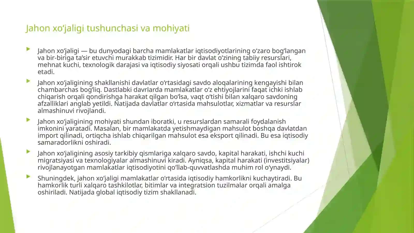 Jahon xoʻjaligi va uning evolyutsiyasi 3