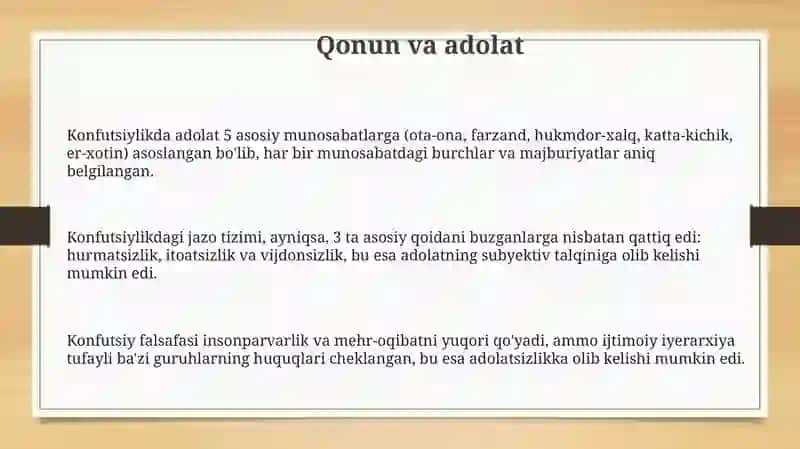 Konfutsiylik ta'limotida ijtimoiy -axloqiy masalalar 3