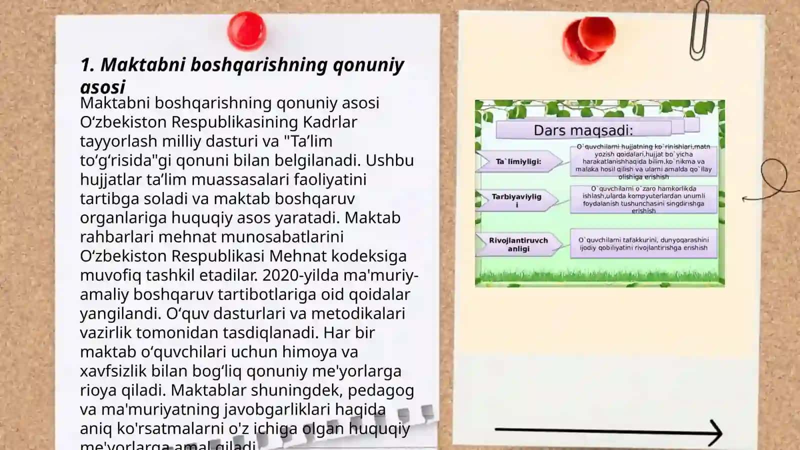 Maktabni boshqarish va unga rahbarlik qilishning qonun qoidalari 3