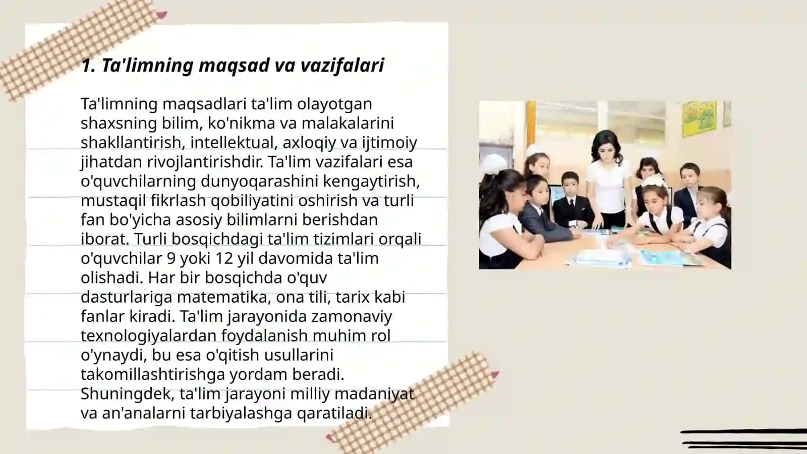 Talim mazmuni 3