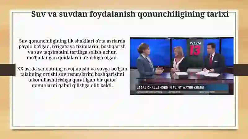 Suv va suvdan foydalanish to'g'risidagi qonunnitaxlilqilish 3