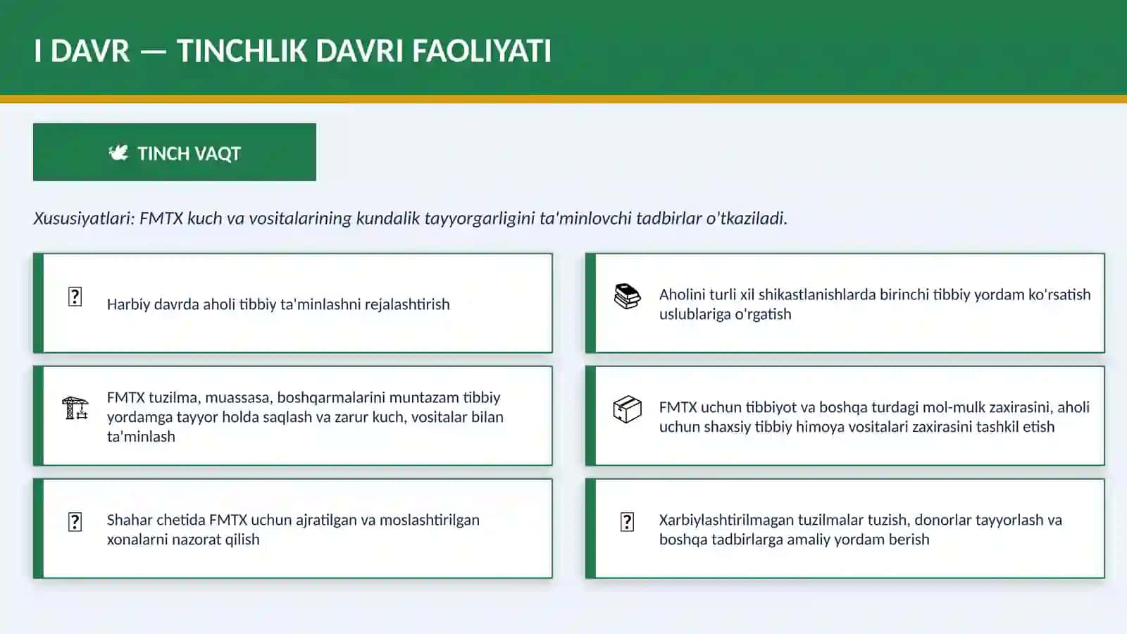 FMTXning Har Bir Davrda
Faoliyat Xususiyati va
Asosiy Tashkiliy Tamoyillari. 3