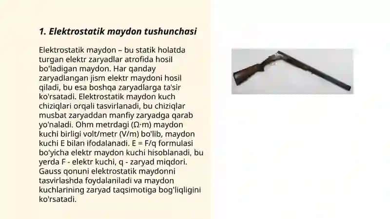 Elektrostatik maydon kuchlаngаnligining oqimi. Gаuss teoremаsi 3