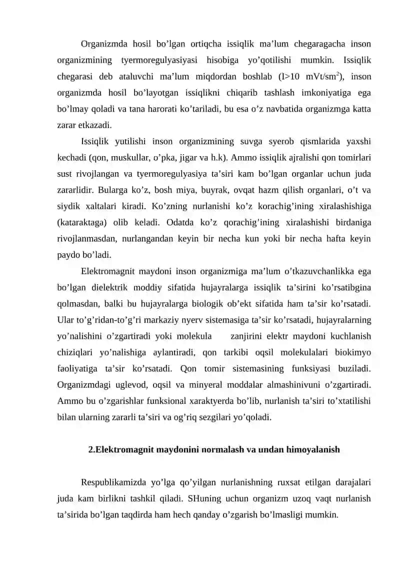 Elektromagnit maydoni va uning inson organizmiga ta’siri 3
