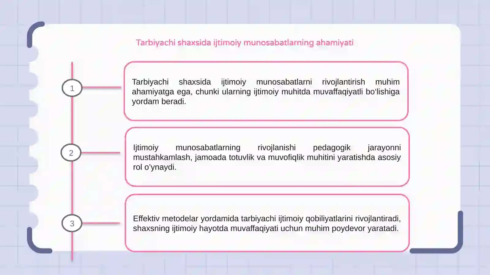 Tarbiyachi shaxsida ijtimoiy munosabatlarni rivojlantirish metodlari 3