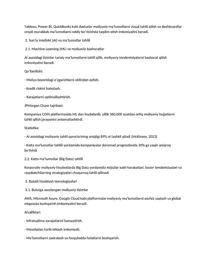 Moliyaviy hisobotlarni yuritishda axborot texnologiyalardan foydalanish istiqbollari 3