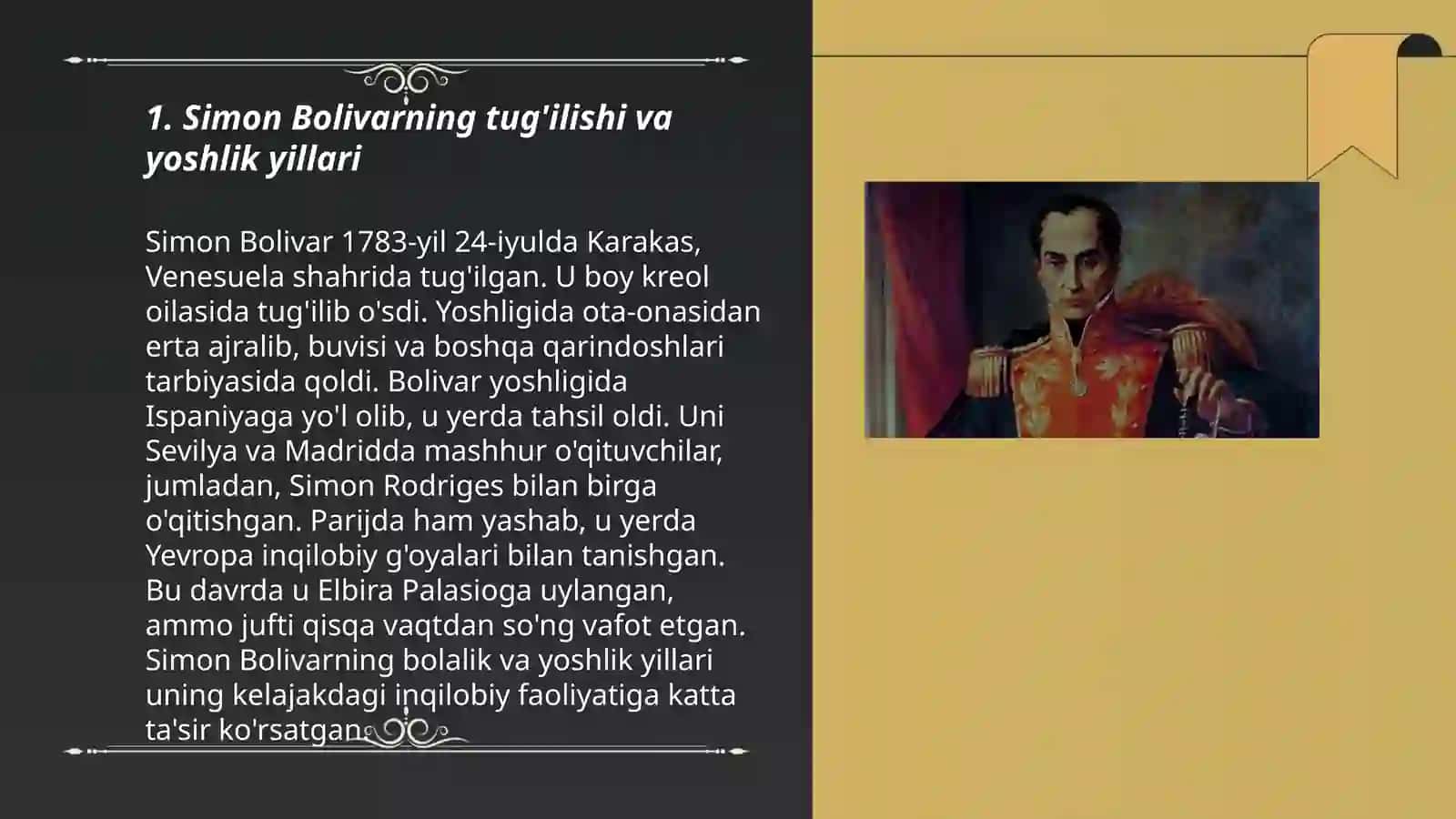 Simon Bolivar Faoliyati 3